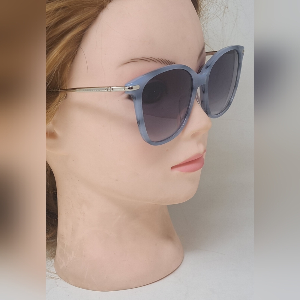 Longchamp Women's Sunglasses Marble Blue Gradient Square LO660S 421 54-17-140 - Picture 8 of 16
